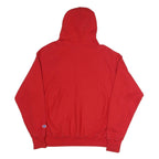 CHAMPION REVERSE WEAVE Mens Red Pullover Hoodie L Spot Logo Cotton Blend