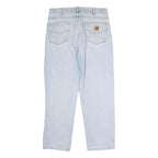 CARHARTT Mens Jeans Blue Relaxed Straight Denim Light W35 L30 Workwear