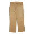 DICKIES Mens Regular Fit Beige Cotton Blend Trousers W36 L32 Zip Casual Workwear