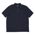LANDSEND Mens Navy Blue Polo Shirt XL Cotton Blend Short Sleeve Plain Classic
