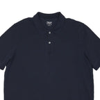 LANDSEND Mens Navy Blue Polo Shirt XL Cotton Blend Short Sleeve Plain Classic