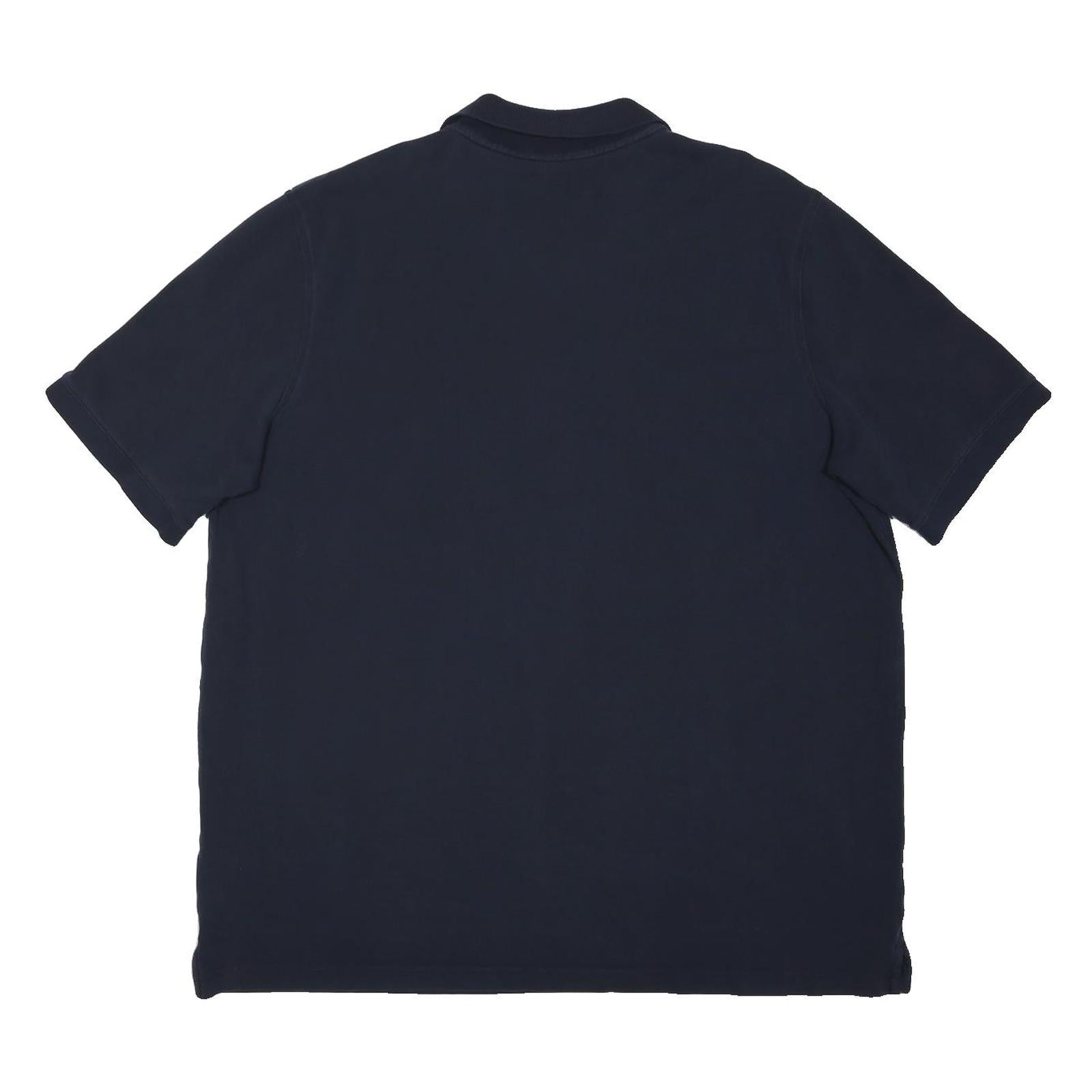 LANDSEND Mens Navy Blue Polo Shirt XL Cotton Blend Short Sleeve Plain Classic