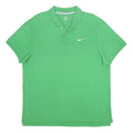 NIKE Mens Green Short Sleeve Plain Polo Shirt 2XL Cotton Casual Classic Fit