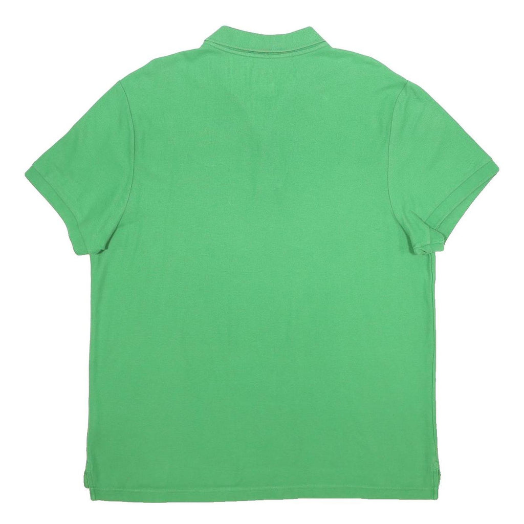 NIKE Mens Green Short Sleeve Plain Polo Shirt 2XL Cotton Casual Classic Fit