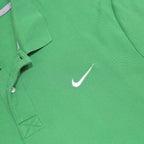 NIKE Mens Green Short Sleeve Plain Polo Shirt 2XL Cotton Casual Classic Fit