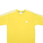 ADIDAS Mens Yellow & White Cotton Blend T-Shirt L Short Sleeve Crew Neck
