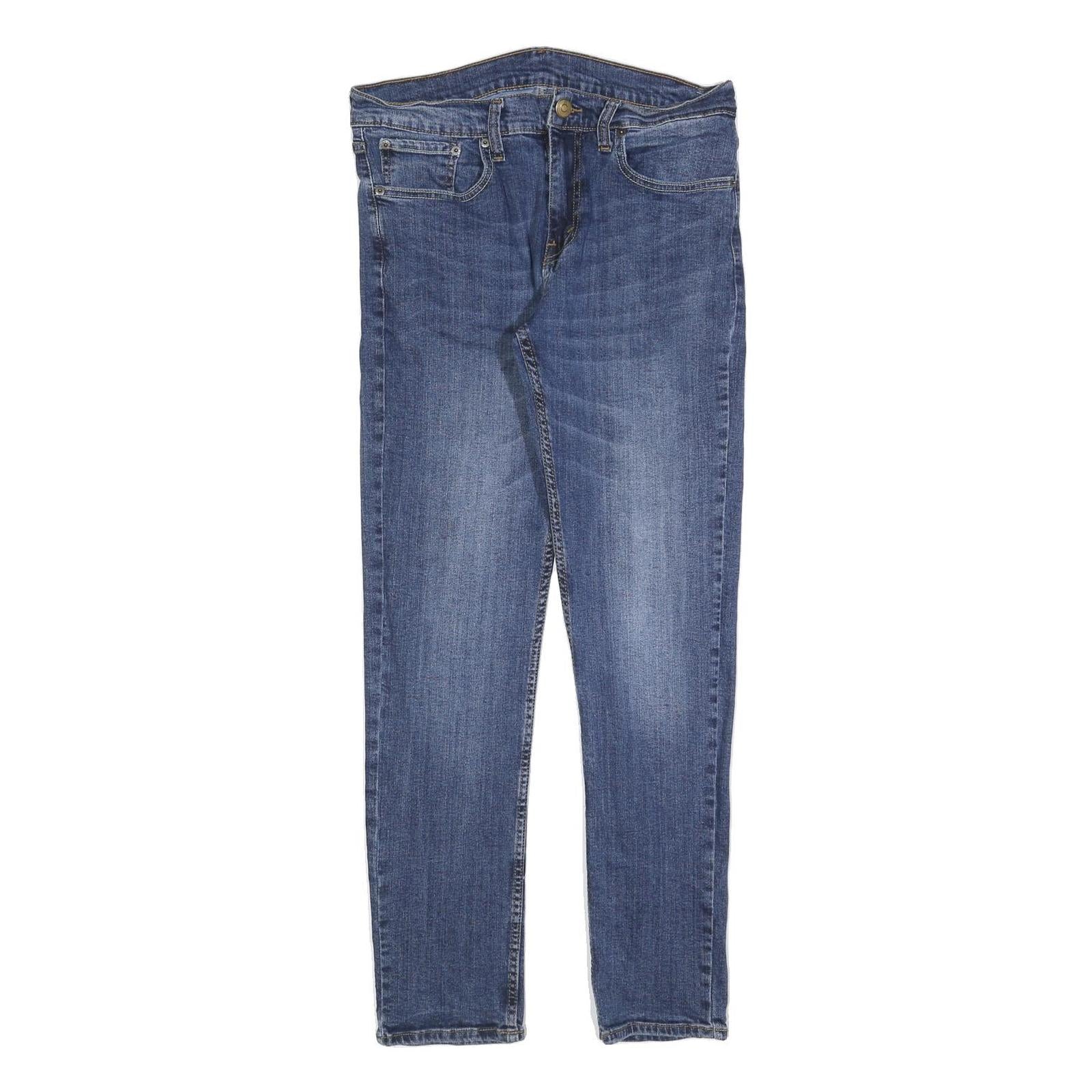 LEVI'S 511 Slim Mens Jeans Blue Cotton Blend Denim Medium W32 L32 Slim Fit