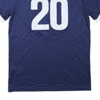 ADIDAS Mens Blue & White Soccer Jersey M Short Sleeve V-Neck Athletic