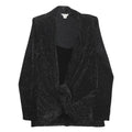 MONSOON Womens Black Glitter Tie Front Top Sleeveless UK 10 Evening Party