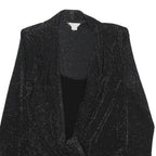 MONSOON Womens Black Glitter Tie Front Top Sleeveless UK 10 Evening Party