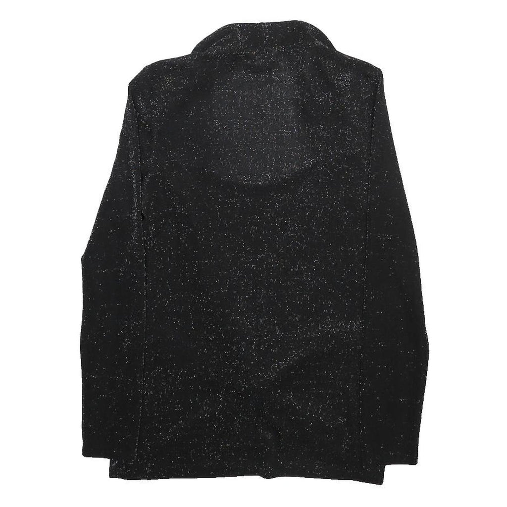 MONSOON Womens Black Glitter Tie Front Top Sleeveless UK 10 Evening Party