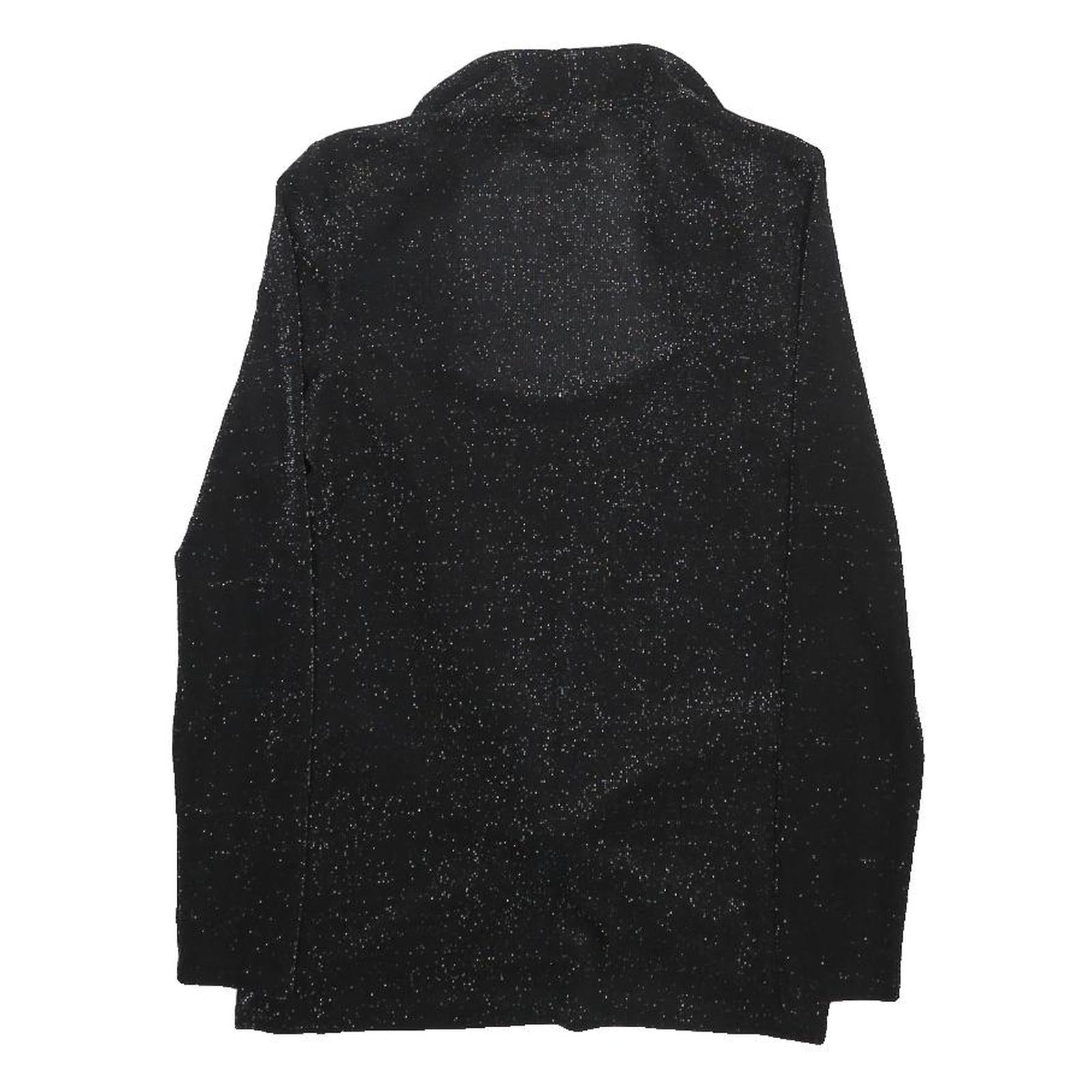 MONSOON Womens Black Glitter Tie Front Top Sleeveless UK 10 Evening Party