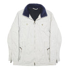 BARBOUR Womens White Quilted Jacket UK 10 Polyamide Zip Lightweight