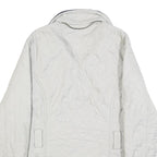 BARBOUR Womens White Quilted Jacket UK 10 Polyamide Zip Lightweight