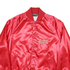 SPORTSMASTER USA Mens Red Synthetic Button Jacket L Satin Plain Heartbeat