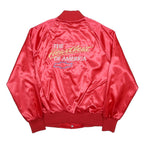 SPORTSMASTER USA Mens Red Synthetic Button Jacket L Satin Plain Heartbeat