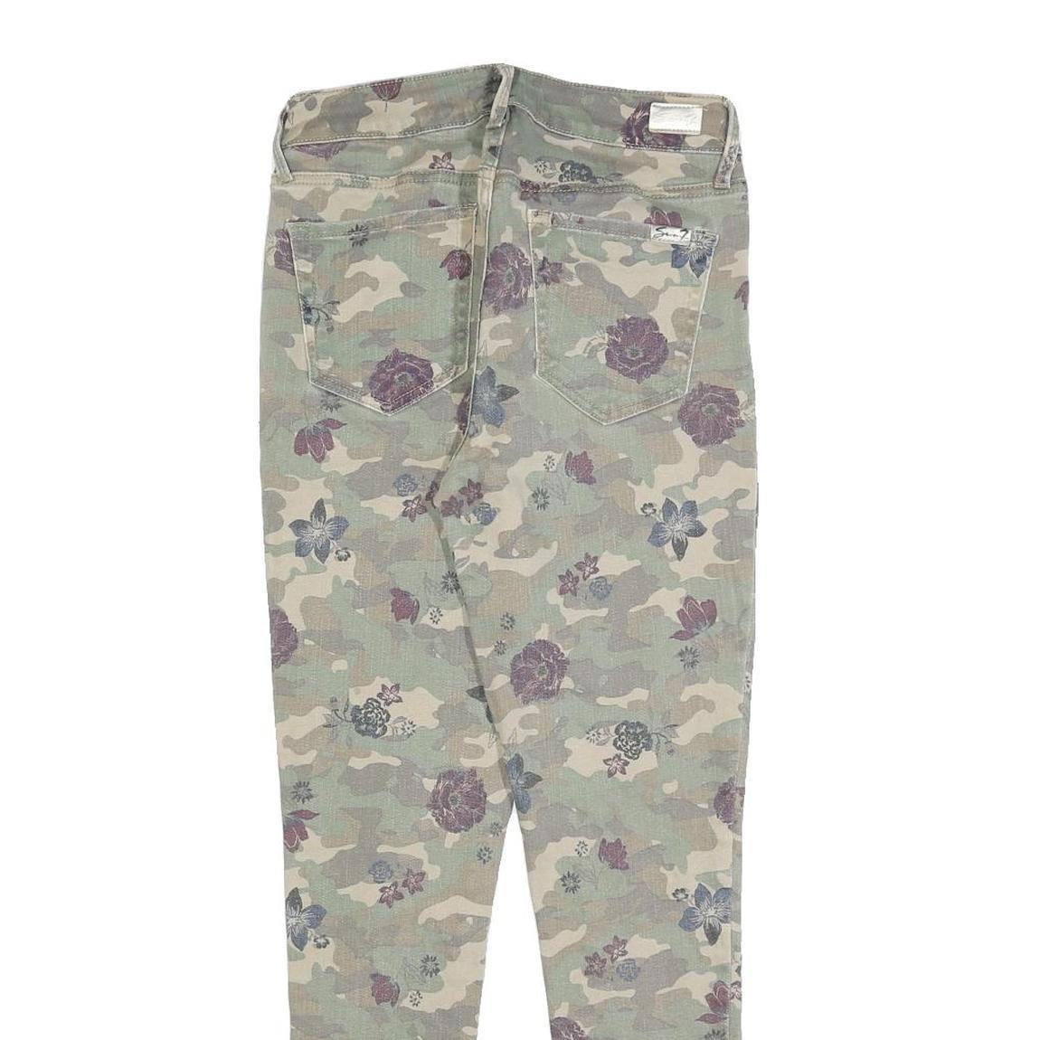 7 FOR ALL MANKIND Womens Slim Floral Camouflage Print Denim Jeans W26 L28