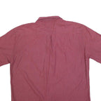 TOMMY HILFIGER Mens Red Checked Shirt XL Short Sleeve Cotton Blend Casual