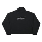 DKNY Womens Black Cotton Blend Turtleneck XL Sport Logo Sweatshirt Pullover