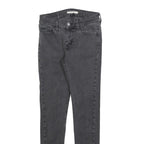 LEVI'S 710 Womens Jeans Black Slim Skinny Denim Medium W27 L27 Stretch Zip