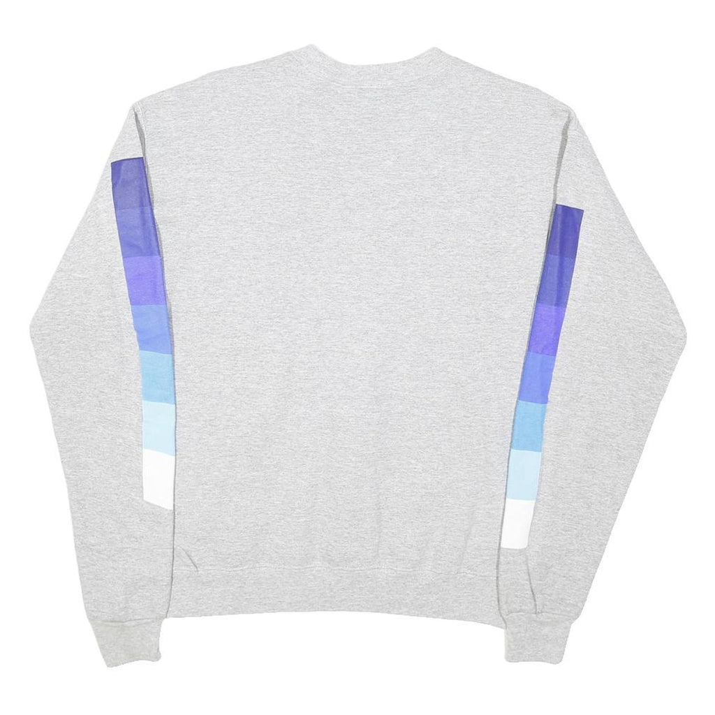 DISNEY Mens Grey Sweatshirt S Cotton Blend Crew Neck Pullover Colour Block