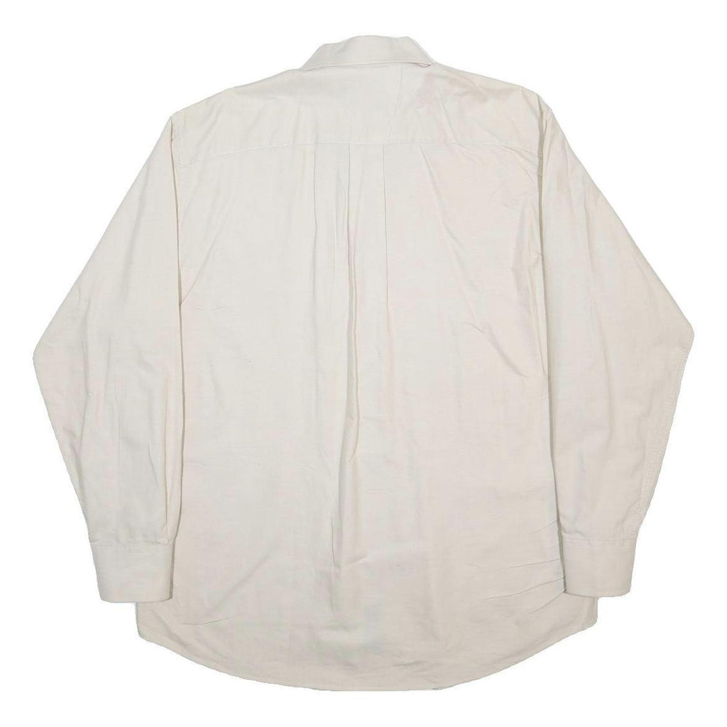 NAUTICA Mens White Cotton Vintage Oxford Shirt XL Classic Pocket Button Collar