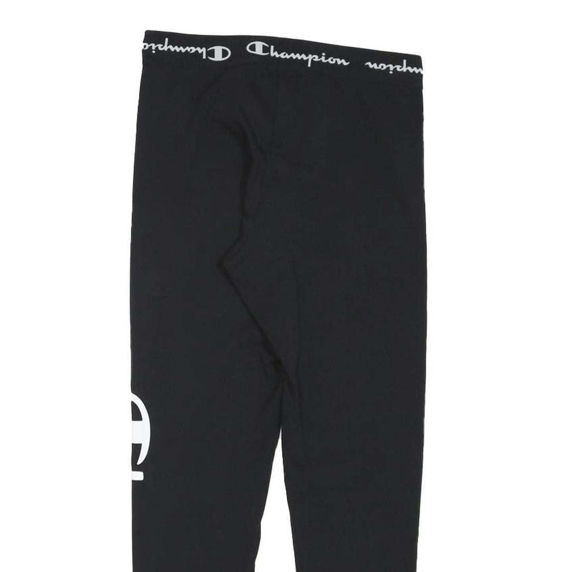 CHAMPION Womens Joggers Black Stretch Slim Skinny S W27 L26 Logo Print