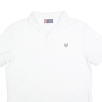 CHAPS Mens White Short Sleeve Plain XL Cotton Polo Shirt Classic Fit