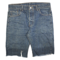 LEVI'S Mens Denim Blue Casual Shorts M W30 Classic Straight Cut 501