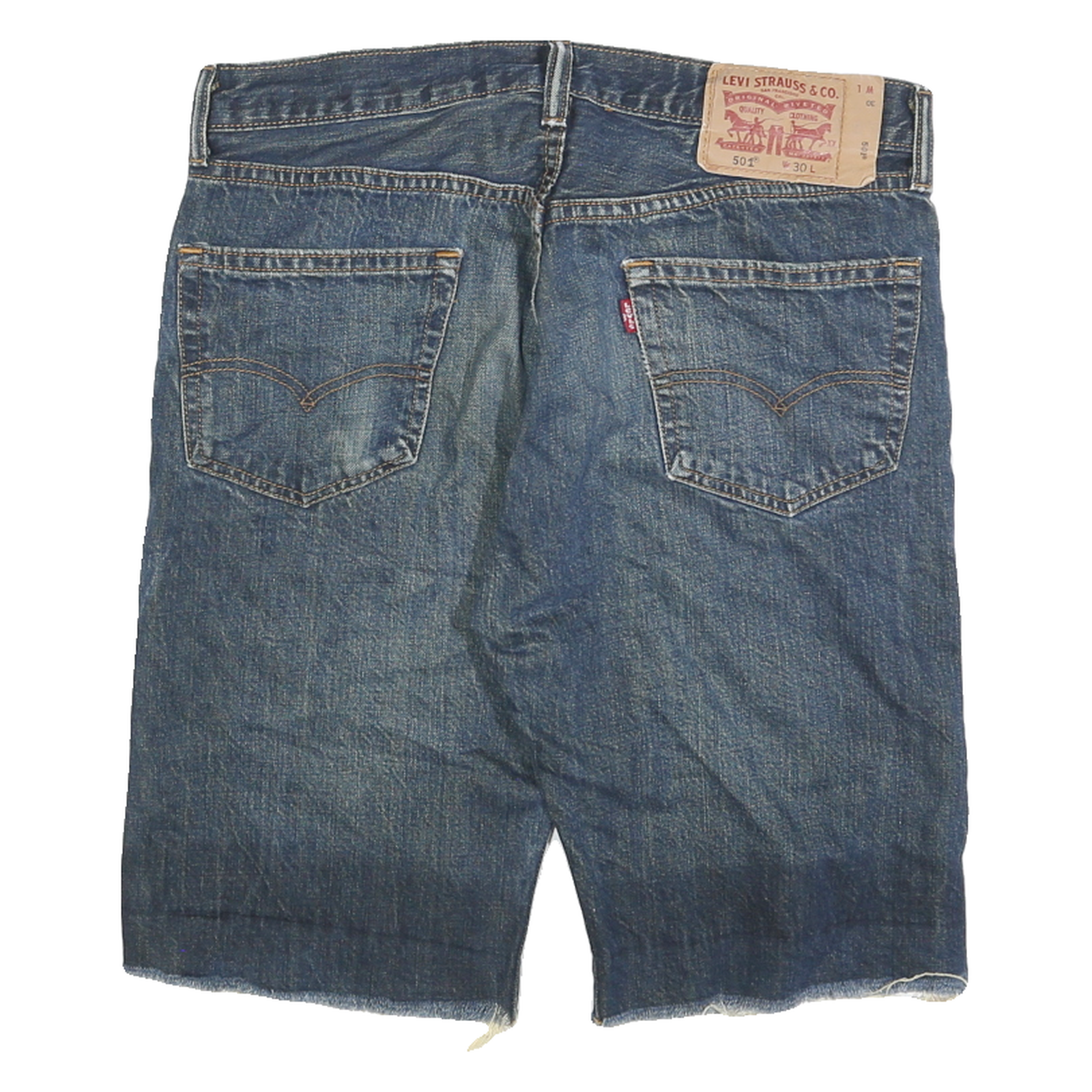 LEVI'S Mens Denim Blue Casual Shorts M W30 Classic Straight Cut 501
