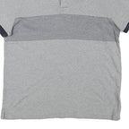 TOMMY HILFIGER Mens Grey & Navy Short Sleeve Colourblock Polo Shirt M Cotton