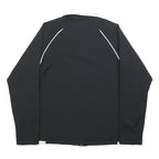 REEBOK Womens Black & White Zip Jacket UK 14 Polyester Blend Athletic Sportswear