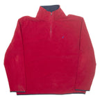 NAUTICA Mens Fleece Red 1/4 Zip XL