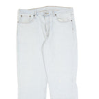 LEVI'S 501 Mens Blue Regular Straight Denim Cotton Blend Light W34 L28 Button