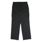 DICKIES Mens Black Polyester Blend Regular Straight Trousers W34 L34 Cargo