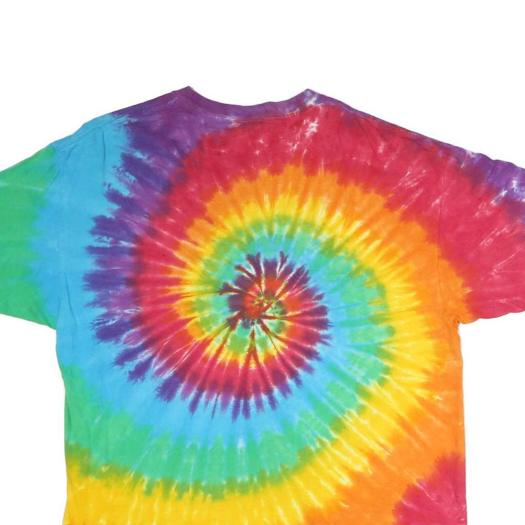 ANVIL Mens Multi Tie Dye Monterey Bay Aquarium Graphic T-Shirt XL Short Sleeve