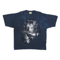 THE MOUNTAIN Mens Navy Blue Tiger Graphic T-Shirt XL Short Sleeve Crew Neck