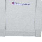 CHAMPION Mens Grey Cotton Blend Crew Neck M Logo Sweatshirt Casual Comfort