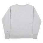 CHAMPION Mens Grey Cotton Blend Crew Neck M Logo Sweatshirt Casual Comfort
