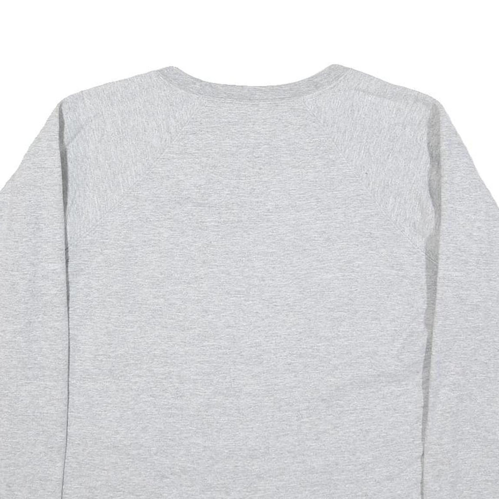 CHAMPION Mens Grey Cotton Blend Crew Neck M Logo Sweatshirt Casual Comfort