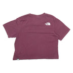 THE NORTH FACE Cropped Womens T-Shirt Maroon S