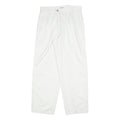 CASUAL LAND Womens Cotton Blend White Relaxed Straight Trousers W30 L30 Casual