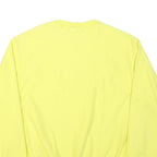 CHAMPION Mens Yellow Pullover Sweatshirt M Cotton Blend Classic Logo Casual