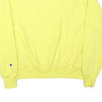 CHAMPION Mens Yellow Pullover Sweatshirt M Cotton Blend Classic Logo Casual