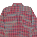 CHAPS Mens Red Plaid Shirt XL Button Down Cotton Blend Classic Fit Casual