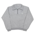PUMA Womens Grey Plain Pullover Round Neck Basic Knit S Casual Sportswear Jumper