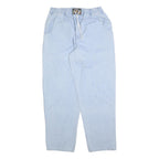 JOHN F GEE Womens Jeans Blue Relaxed Straight Denim Light W34 L32 Drawstring