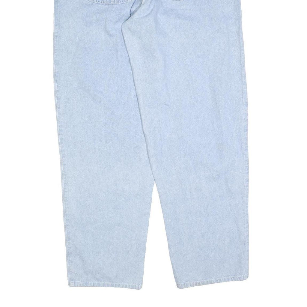 JOHN F GEE Womens Jeans Blue Relaxed Straight Denim Light W34 L32 Drawstring