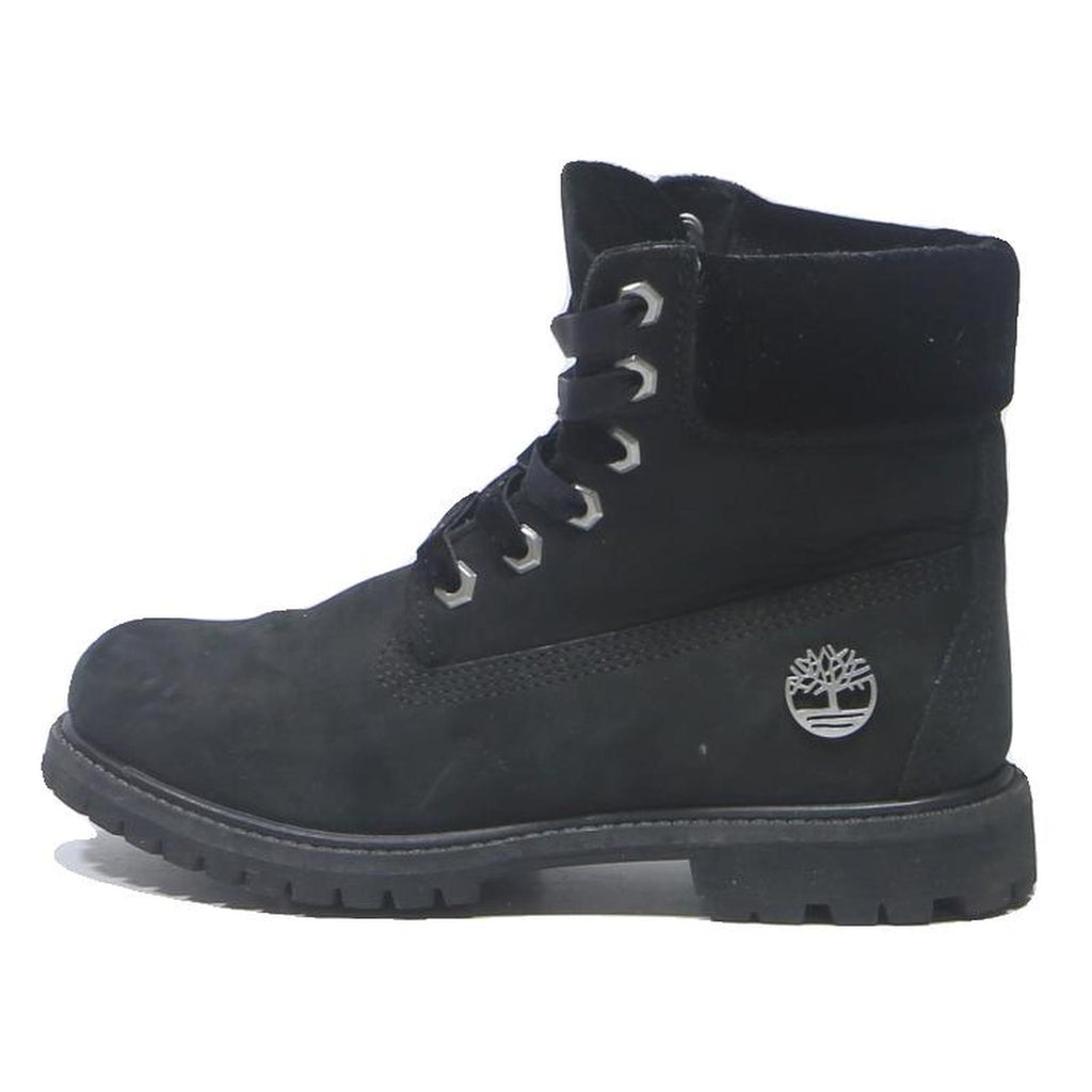 TIMBERLAND Womens Lace-Up Ankle Boots Black Leather UK 4 Durable Outdoor