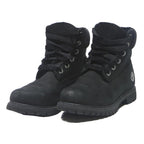 TIMBERLAND Womens Lace-Up Ankle Boots Black Leather UK 4 Durable Outdoor